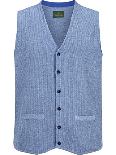 Charles Colby Herren Strickweste Kevan blau XL - 56/58