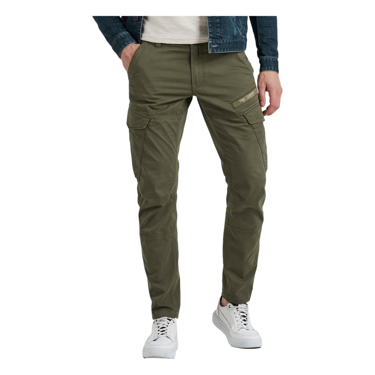 PME Legend Herren Cargohose NORDROP - Tapered Fit - Grün - Green W28-W40, Größe:31W / 34L, Farbvariante:Green 6416