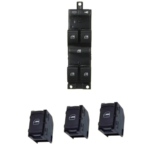 Fensterschalter Tasten Für SEAT Für Leon 2000-2006 Power Fenster Control Schalter Taste 9pin 1J4959857 3BD959857 Autos Fensterh Taster Schalter(F)