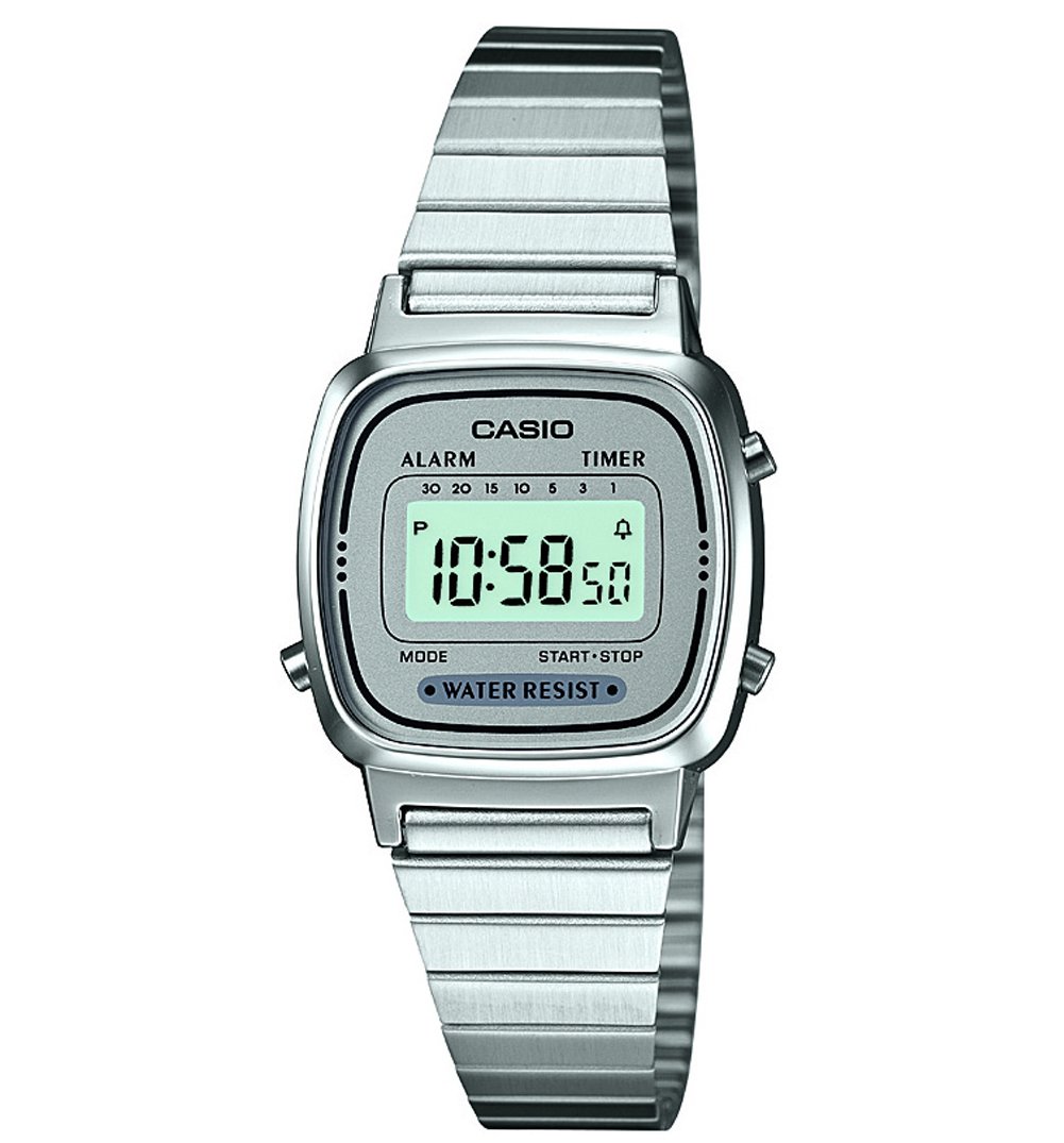 Casio Retro Silber Slimline LA670WEA 7EF Uhr