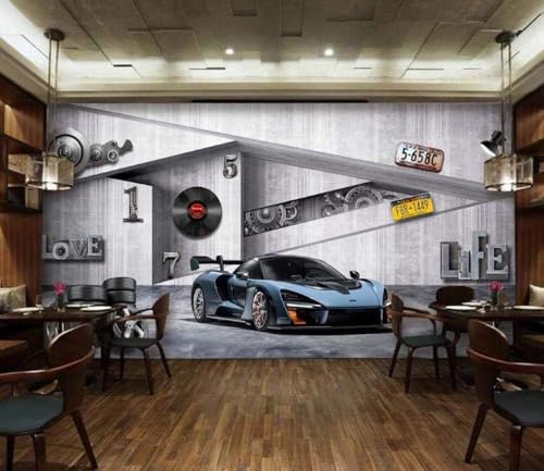 Architektur Zahnräder Reifen Geometrische Architektur 3D Tapete Poster Restaurant Schlafzimmer Wohnzimmer Sofa TV Dekorative Wand-350cm×256cm