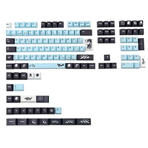 Farbstoff-Sub-Tastenkappen-Set mit 134 Tasten, Profil, PBT-Tastenkappen-Set für 61/64/68/71/84/87/96/980/104/108, mechanische Tastatur-Tastenkappen, japanische Tastatur