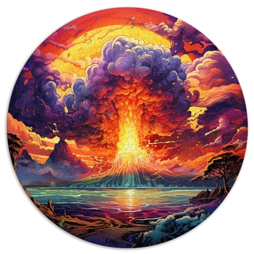 Puzzles Kilauea bunt 1000 Teile Premium Puzzle 67,5x67,5cm Einfache Puzzles Spaß bei Heimaktivitäten, Geburtstagsgeschenk, Reisegeschenke,