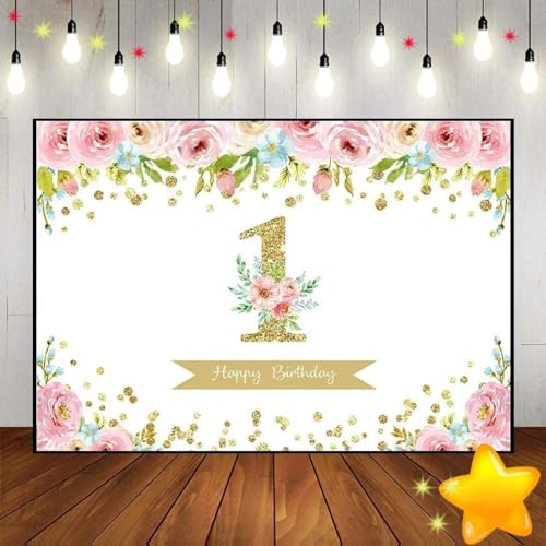 Alles Gute zum 1. Geburtstag Foto Spiel Baby Party Prinzessin Kuste Hintergrund Banner Fotografie Kulissen Mann Dekoration Mädchen 240X180cm