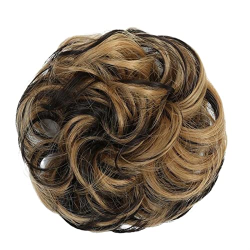 Haarteile Haarknoten Messy Bun Hair, Hochsteckfrisur Scrunchies Chignon Curly Ponytail Haarstücke Haarsprechungen mit elastischen Gummiband Synthetic Chignon Haarverlängerung for Frauen Brötchen Haare