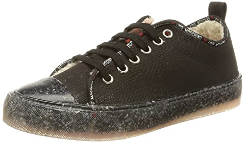 Love Moschino Damen Collezione Autunno Inverno 2021 Sneaker, Schwarz, 37 EU