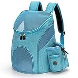 Rysmliuhan Shop Katzenrucksack Hunderucksack Hundeträger Handtasche Pet Travel Carrier Verstellbarer Hunderucksack Hunderucksackträger Welpenträger Blue