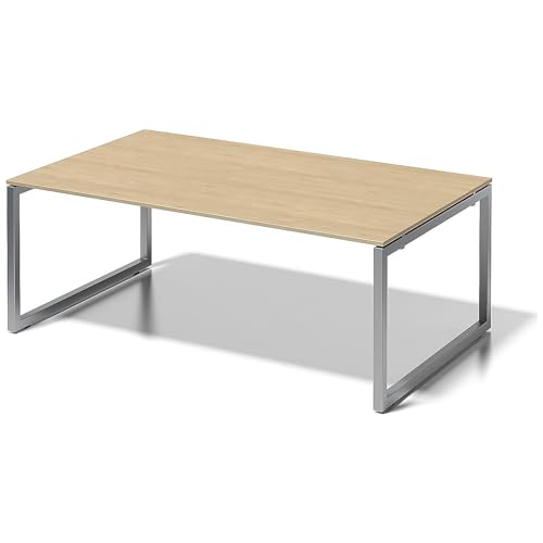 BISLEY Cito Chefarbeitsplatz/Konferenztisch, 740 mm höhenfixes O, H 19 x B 2000 x T 1200 mm, Dekor ahorn, Gestell Silber, Metall, Mp355, 120 x 200 x 85 cm