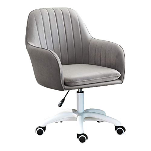 QYZUJIKL Drehbarer Schreibtischstuhl, Arbeitszimmer-Drehstuhl, ergonomischer Bürostuhl, mit Samt gepolsterter Computerstuhl, einstellbare Höhe: 42–52 cm für Home-Office-Stuhl