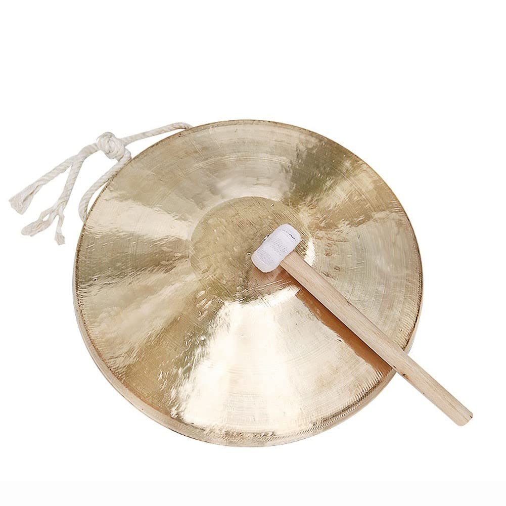 DOOKAA Chinesischer Gong Gong Mini-Gong Große Gong-Big-Ton-Yoga-Therapie-Sinfonieklinge, sehr inklusive Holz-/Baumwoll-Percussion, 28 cm(Color:28cm,Size:)