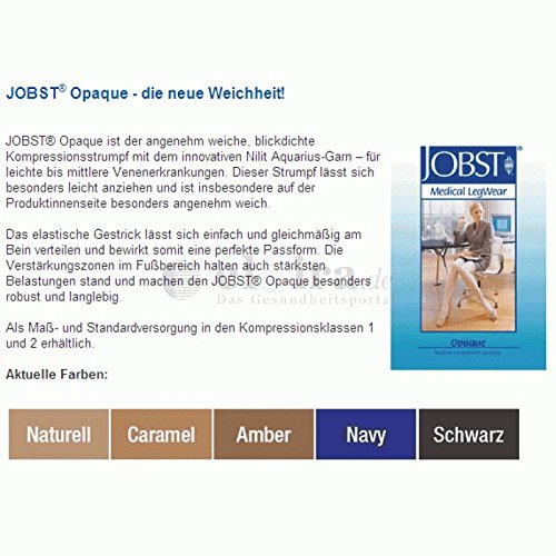 BSN Jobst Jobst Opaque KKL 1 AG Schenkelstrümpfe verkürzt mit Spitze French Bijou Schwarz II