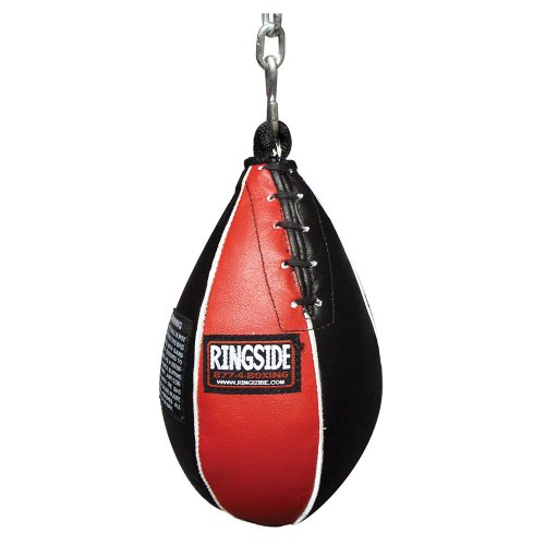 Ringside Unisex-Erwachsene Maisball-Boxsack Speedbag, Schwarz/Rot, 10" W x 1" H