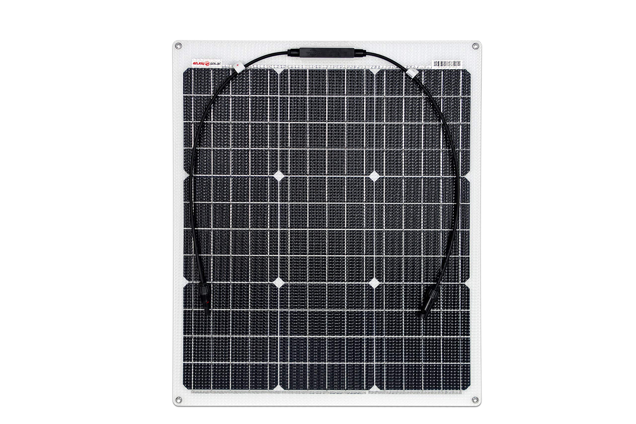 enjoy solar ETFE Marine Semiflexibles Solarmodul 50 W 12V PERC Zellen Solarpanel Marine Wohnmobil Yacht Boot