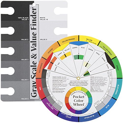 Color Wheel Pocket Guide with Gray Scale Value Finder - for both the amateur and professional artists by ASW