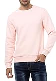 Cipo & Baxx Herren Sweatshirt Rundhalsausschnitt Basic Pullover Hoodie Sweater CL558 Pink L