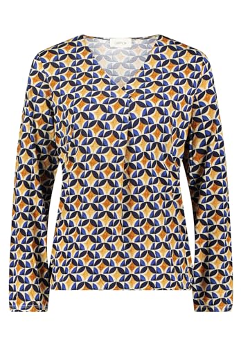 Cartoon Damen Blusenshirt mit Print Camel/Dark Blue,36