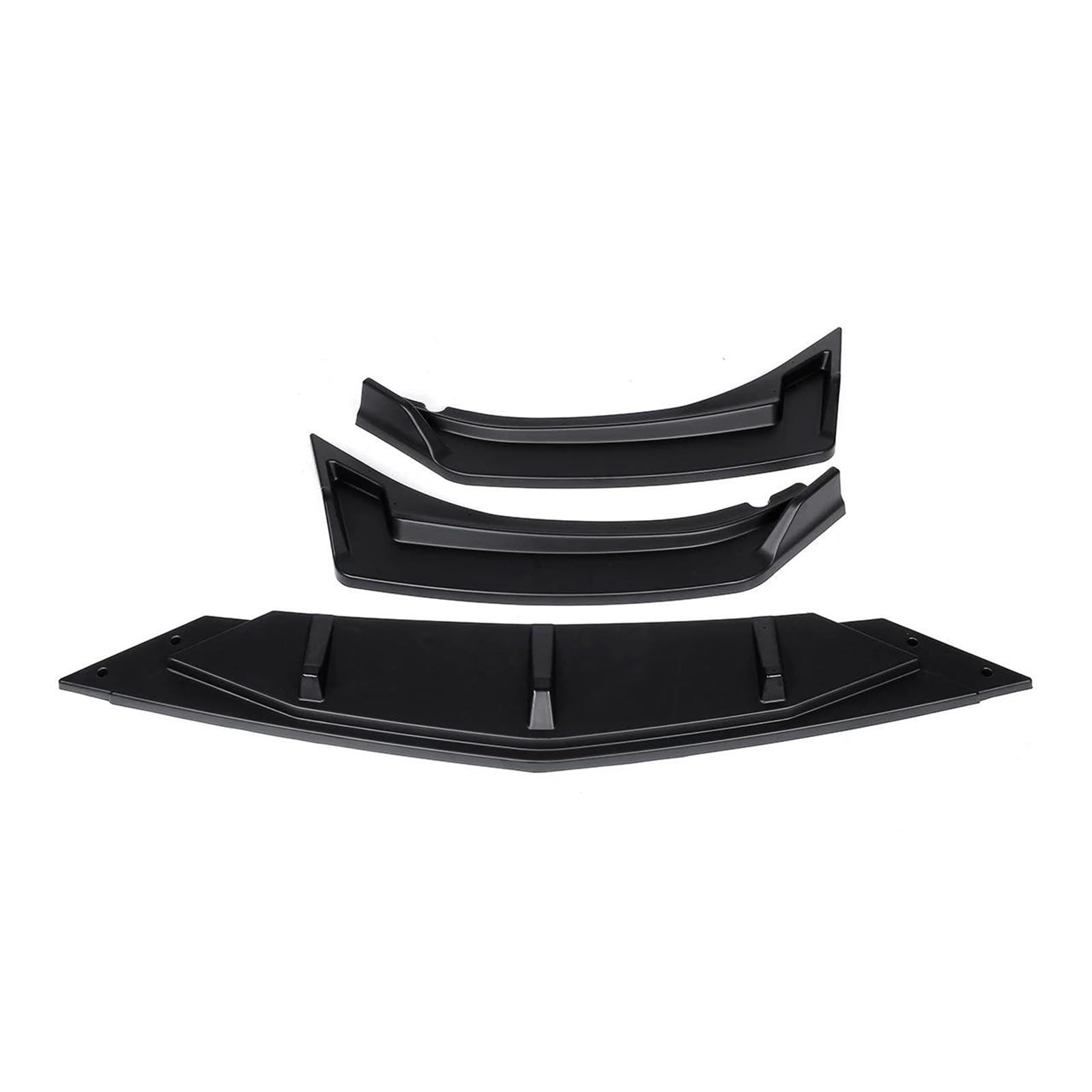 Frontspoiler Lippe Für VW Für Jetta MK7 2019-2021 3-teiliges Auto-Frontstoßstangensplitter-Lippendiffusor-Schutzabdeckung Flossenkörperkit Spoiler Deflektorlippen Frontstoßstange Spoiler(Bright black)