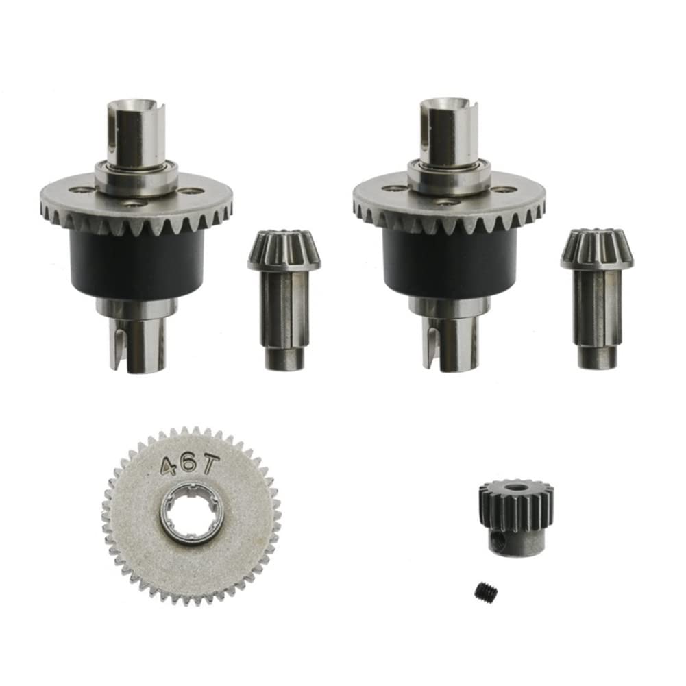 SOFORFREEM Getriebe- und Differential-Set aus Metall für SCY 16101 16102 16103 16201 Pro 1/16 Teile zum Aufrüsten von RC-Autos, bürstenloses Zubehör