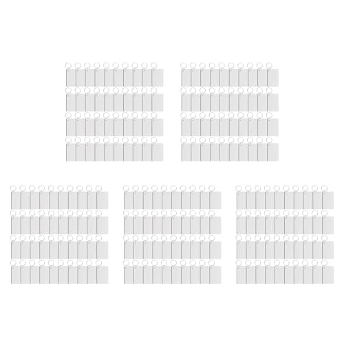Piuusngy 200 Stück Sublimations-Schlüsselanhänger, Doppelseitig, Wärmeübertragung, MDF, Schlüsselanhänger, Sublimation, DIY