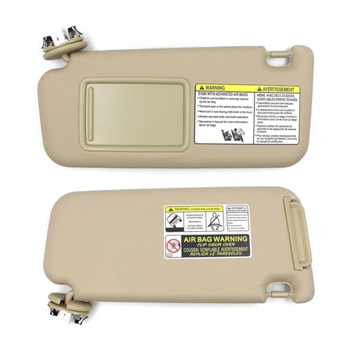 Car Inside Sonnenblende Für Toyota Für RAV4 2006-2013 74320-42501-B2 74320-42501-A1 Fahrer Grau Beige Auto Links Rechts Ersetzen Sonnenblende Block Schatten Vorderseite Sonnenblende(Beige A Pair)