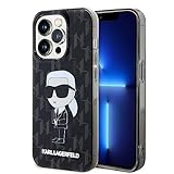 CG MOBILE Karl Lagerfeld IML IKonIK Monogramm Hartschale für iPhone 15 Pro Max - Schwarz