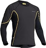 Lindstrands Dry Wind Langarm Funktionsshirt (Black/Yellow,XL)