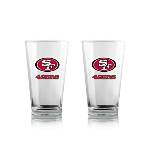 Duck House NFL Unisex Pint-Glas Set, Unisex, Pint Glass Set, farblos, 16 OZ/EA