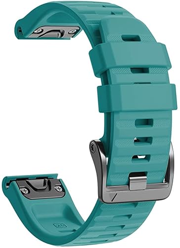 NEYENS 22 x 26 mm Armband aus Silikon für Garmin Fenix 6X 6 Pro 7 7X 5X 5 Plus 3HR 945 Schnellverschluss-Armbänder Ersatz, 22mm Fenix 7 Epix, Achat