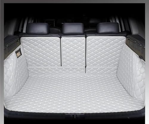 Auto Leder Kofferraummatten Kofferraummatte Für Q7 Sieben Sitze 2006 2007 2008 2009 2010 2011 2012-2015 Cargo Liner Teppich Innenzubehör Schutzmatten(Grey 3D)