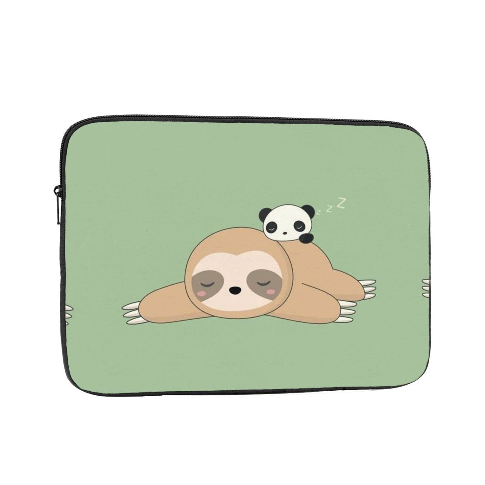 Niedliche Panda und Faultier, stoßfest, tragbare Laptoptasche: 43,2 cm (17 Zoll), Geschäftsreisen, Reisen, Schule, Büro, für den täglichen Gebrauch.