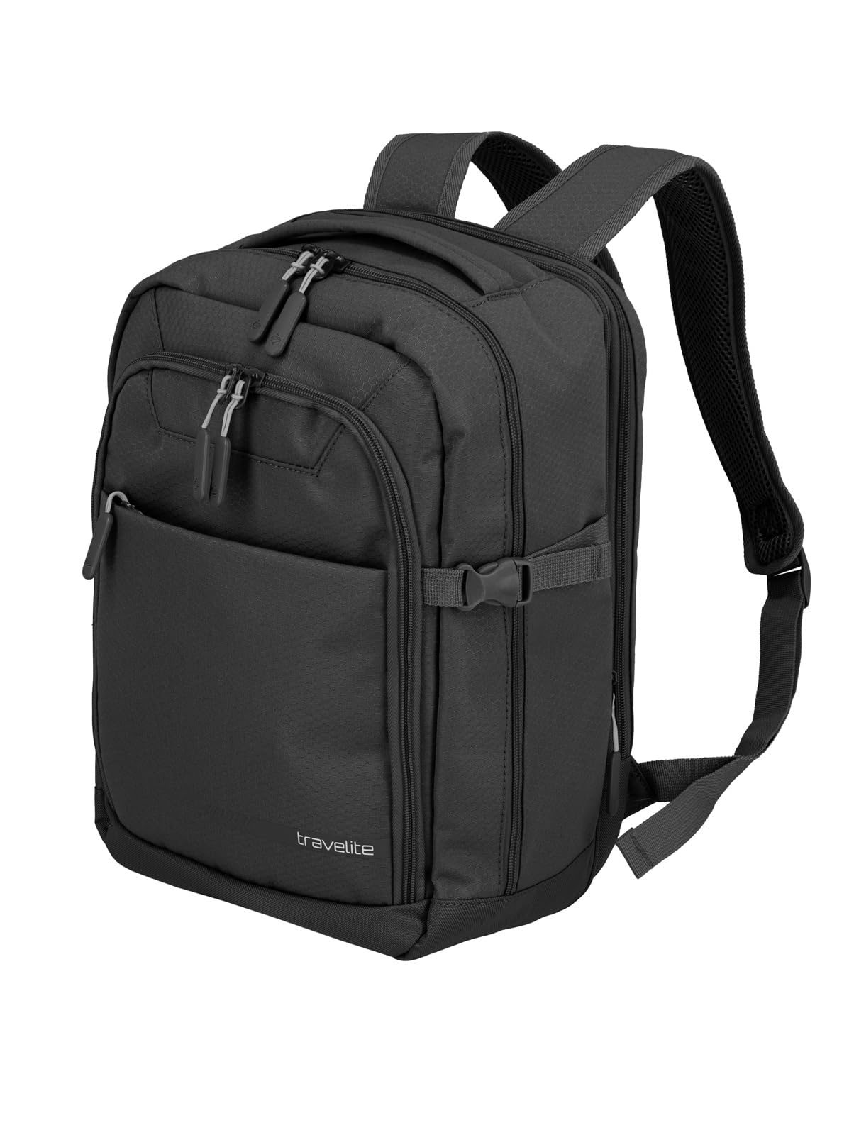 travelite Handgepäck Rucksack, Laptop Rucksack 13 Zoll, KICK OFF, Cabin Backpack, Praktischer Rucksack mit Aufsteckfunktion, 40 cm, 20-23 Liter