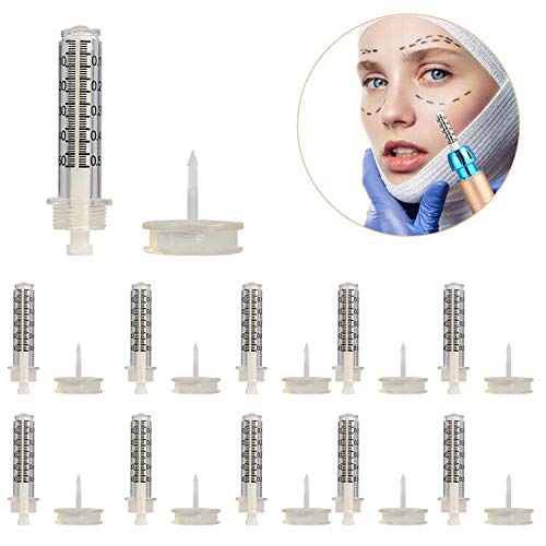 BOWKA 10 Stück Zubehör Ampulle Kopf,Professionelle Noninvasive Hyaluronsäure Stift