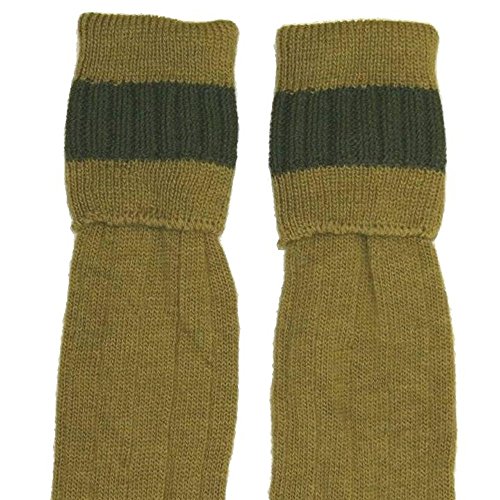 Bisley Shooting socks Antique with Olive detail stockings - Size 8 to 10