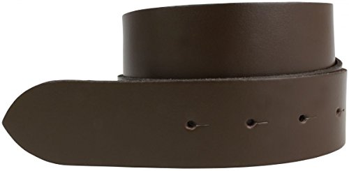 BELTINGER Wechselgürtel aus 100% echtem Leder ohne Schnalle 4 cm | Druckknopf-Gürtel für Damen Herren 40mm | Spaltleder-Gürtel 4cm | Braun 105cm