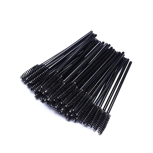 Aqxyxsw 100/500/1000 Stück Einweg-Wimpernbürsten Wimpern Spoolies Mascara Zauberstäbe Applikator for Wimpernverlängerung Make-up-Tool lingli(Color:500pcs black)