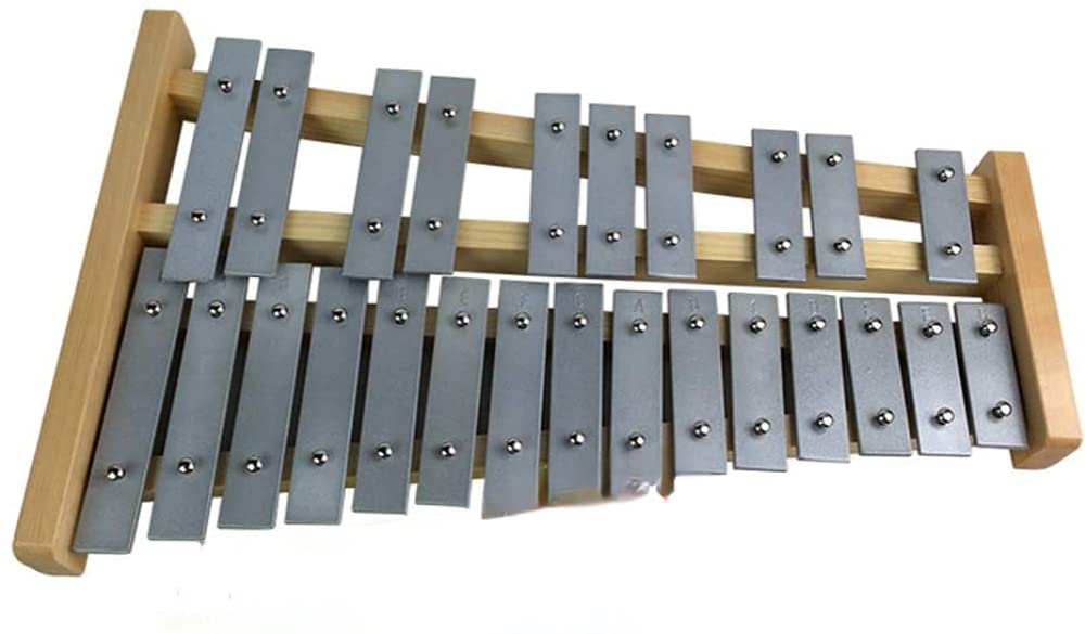 Professionelles Glockenspiel mit 25 Metalltasten, pädagogisches Musikinstrument mit Wirkung – mit 2 Schlägeln/854