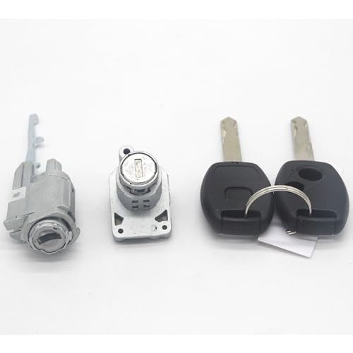 VLZUNO KOMPLETTES Schloss-Set ZÜNDSCHALTER TÜRSCHLOSS Barrel Trans 2 SCHLÜSSEL MIT 46 CHIP, for Civic, 2006-2008 Autotür-Schließzylinder(IG.S-Left Lock 2pcs)