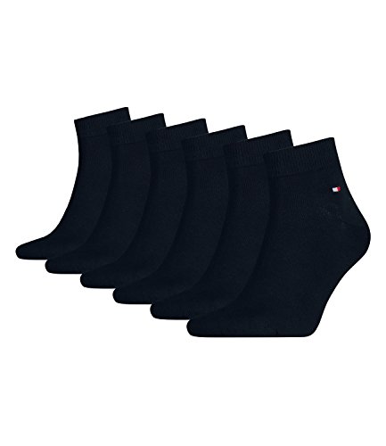 Tommy Hilfiger Herren Classic Quarter Socken 342025001 8 Paar, Farbe:Blau;Sockengröße:47-49;Artikel:Quarter dark navy 342025001-322