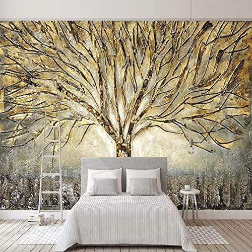 Abstrakte Kunst Relief Ölgemälde Baum 3D Tapeten Wanddekoration Fototapete Sofas Wohnzimmer Wandbild Schlafzimmer-300cm×210cm