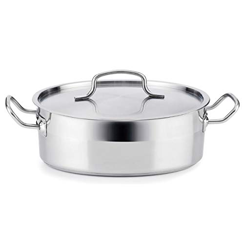 Quid Cook INOX Basika Topf, Edelstahl 24 x 6 cm