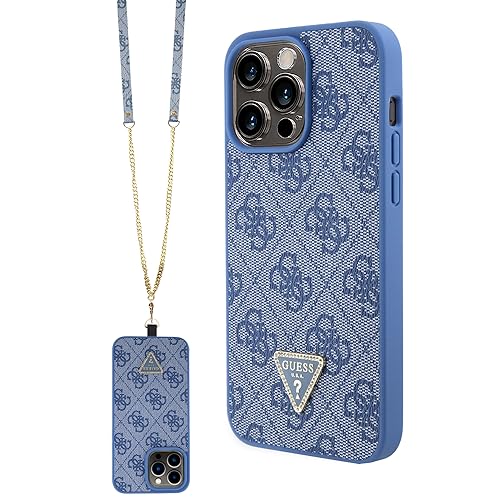 GUESS GUHCP15XP4TDSCPB Hülle für iPhone 15 Pro Max 6.7" Blau hardcase Crossbody 4G Metal Logo