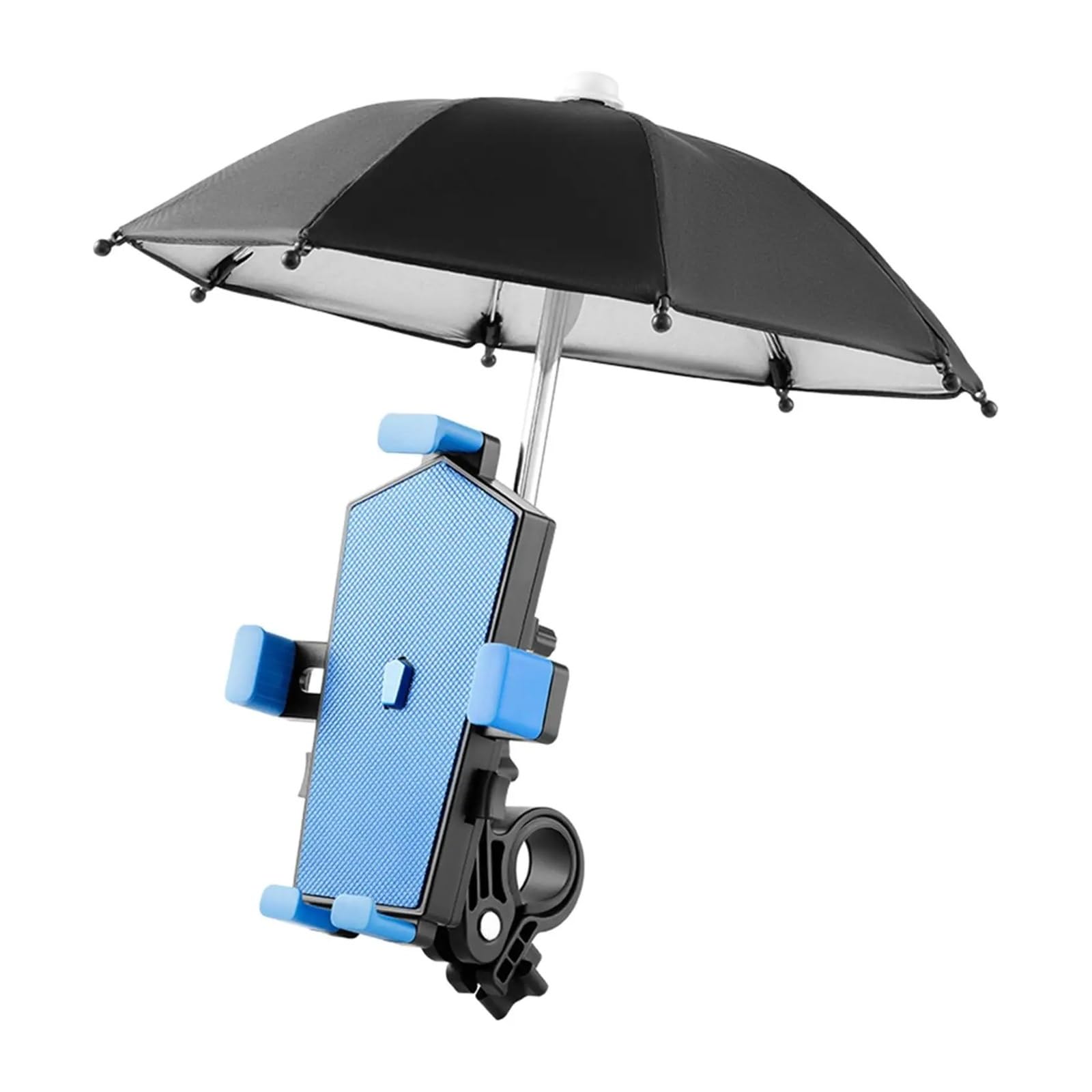 Handyhalterung Motorrad Telefonhalterung Für Den Lenker Stabil Verstellbar Handyhalter Für Motorrad Handyhalter Für -Telefonclip Handyhalter Fahrrad(Blue with Umbrella)