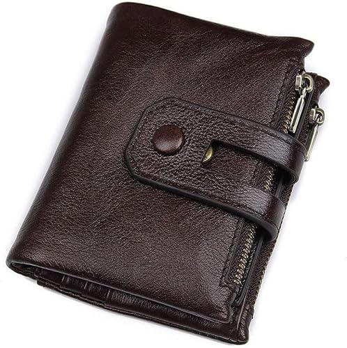 VSULZVNU Herren-Geldbörse aus echtem Leder, Kreditkartenhalter, 12 cm, D, 12cm