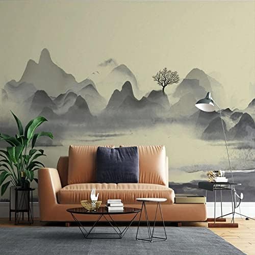 XLMING Tusche Und Lavierte Landschaft 3D Tapete Home Dekoration Wohnzimmer Sofa Schlafzimmer Tv Hintergrund Wand-350cm×256cm