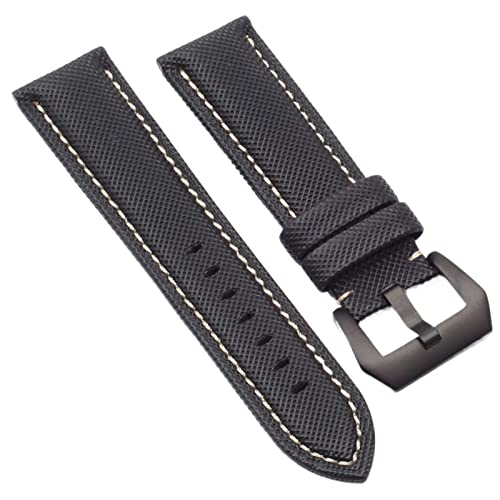 OPKDE Uhrenarmband für Panerai Hamilton TAG OMEGA HEUER Herren-Armbanduhr, 20 mm, 22 mm, 24 mm, 26 mm, Karbonfaser-Nylon-Leinenarmband, 24 mm, Achat