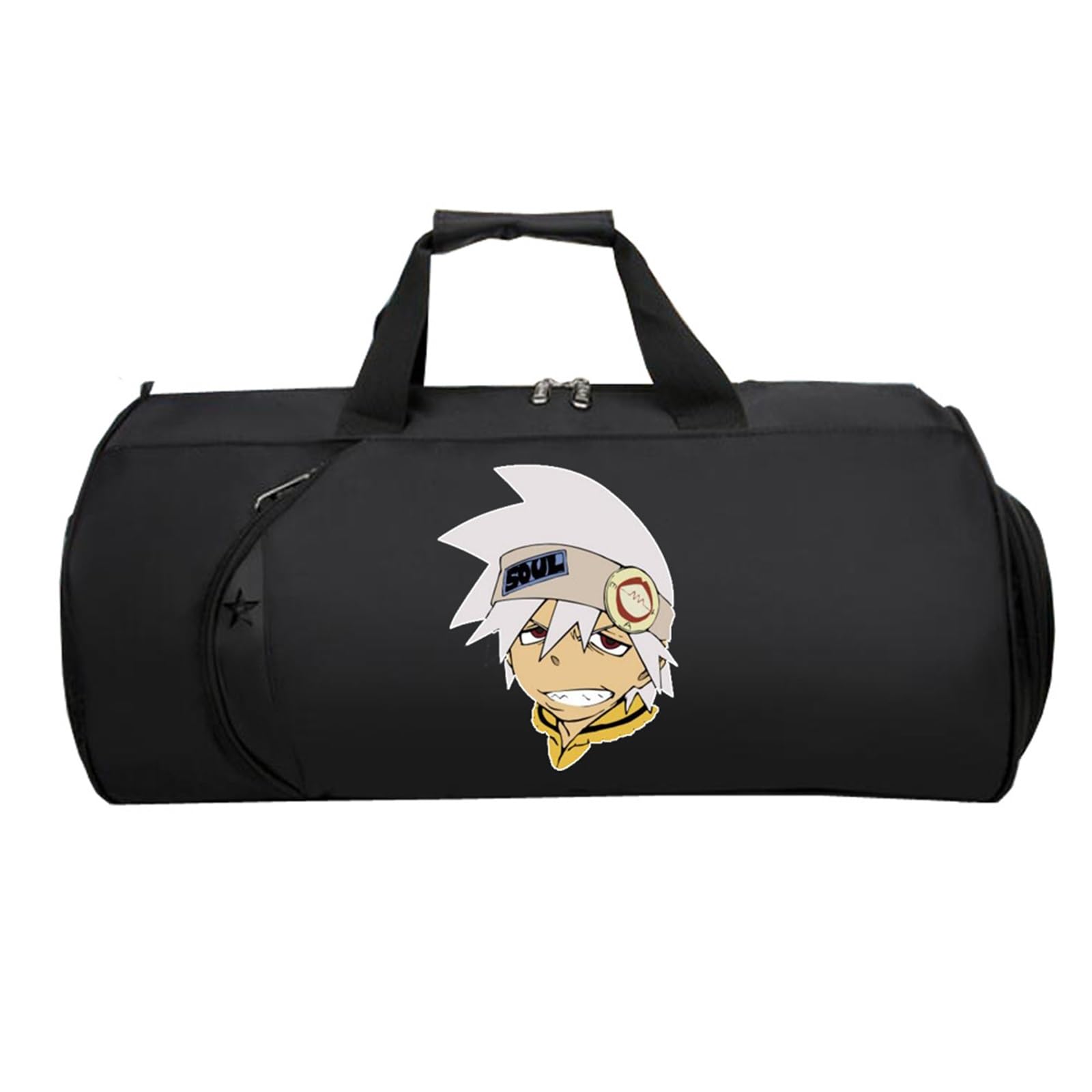 So-ul Eat-er Cabin Bag Anime, Faltbare Reisetasche HandgepäCk, HandgepäCk Unisex G.ym Wochenendtasche Flugzeug(Black 13)