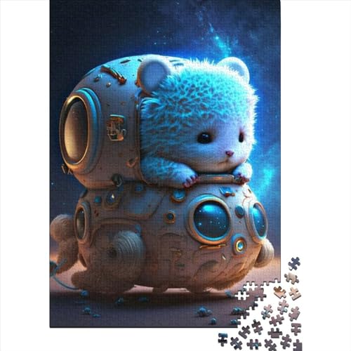 Puzzle für Erwachsene, 1000 Teile, Astronautenbaby, Holzpuzzle, Puzzles für Erwachsene und Jugendliche, einzigartige Geburtstags (Größe: 75 x 50 cm)