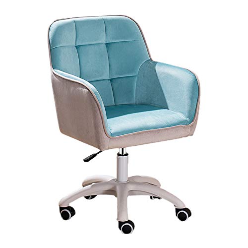 Drehbarer Schreibtischstuhl, ergonomischer Bürostuhl, Computerstuhl mit mittelhoher Rückenlehne aus Samtstoff, Drehstuhl für das Home-Office, einstellbare Höhe: 42–52 cm für den Home-Office-Stuhl