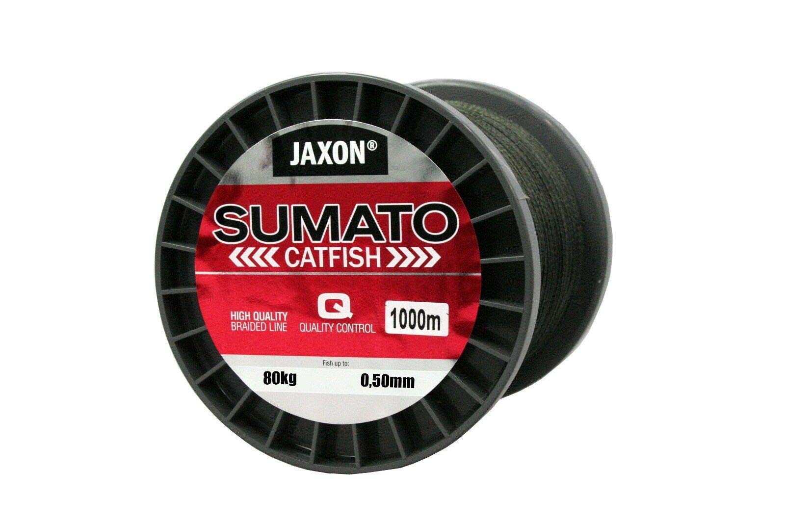 Jaxon Geflochtene Schnur SUMATO Catfish Wels Wallerschnur Braided Line 1000m (0,50mm / 80kg)