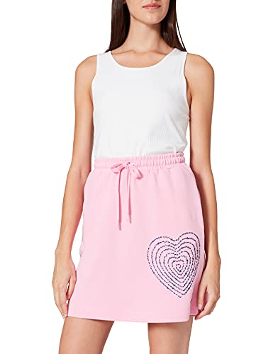 Love Moschino Damen Mini with Side Pockets and Elasticized Waist Skirt, PINK, 38